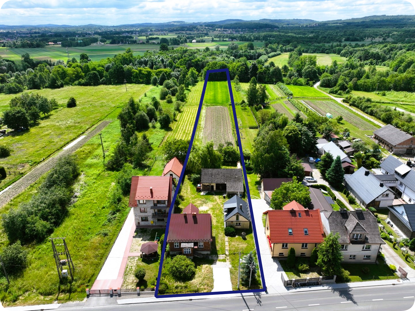 Ujęcia nieruchomości z drona Jadowniki koło Tarnowa
